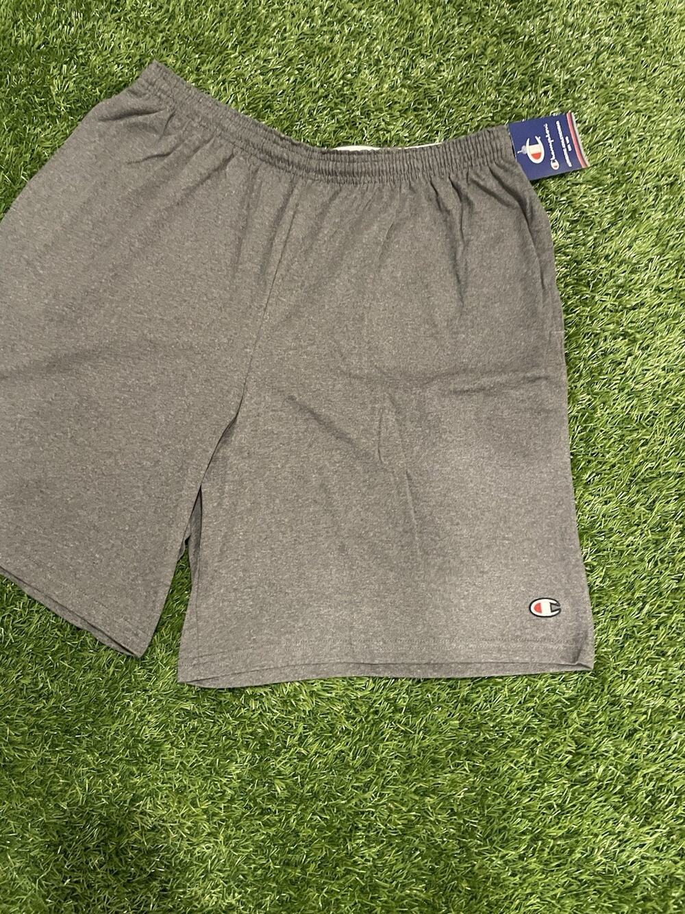Champion Men's Jersey Shorts Heather Gray Size XXL New With Tags Pockets Casual